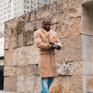 man walking outside